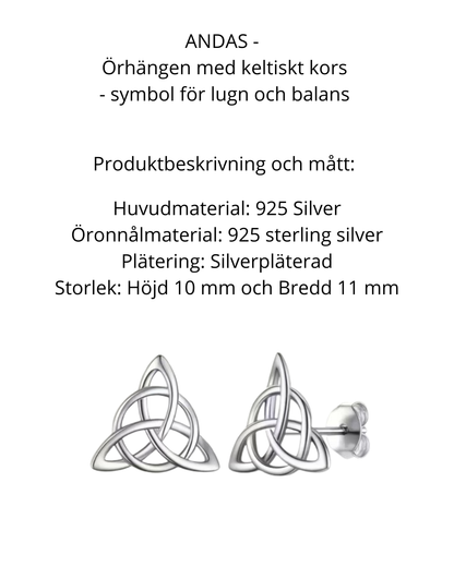 ANDAS – Örhängen med keltiskt kors – symbol för lugn och balans