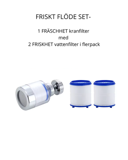 FRISKT FLÖDE SET – FRÄSCHHET kranfilter med FRISKHET vattenfilter i flerpack