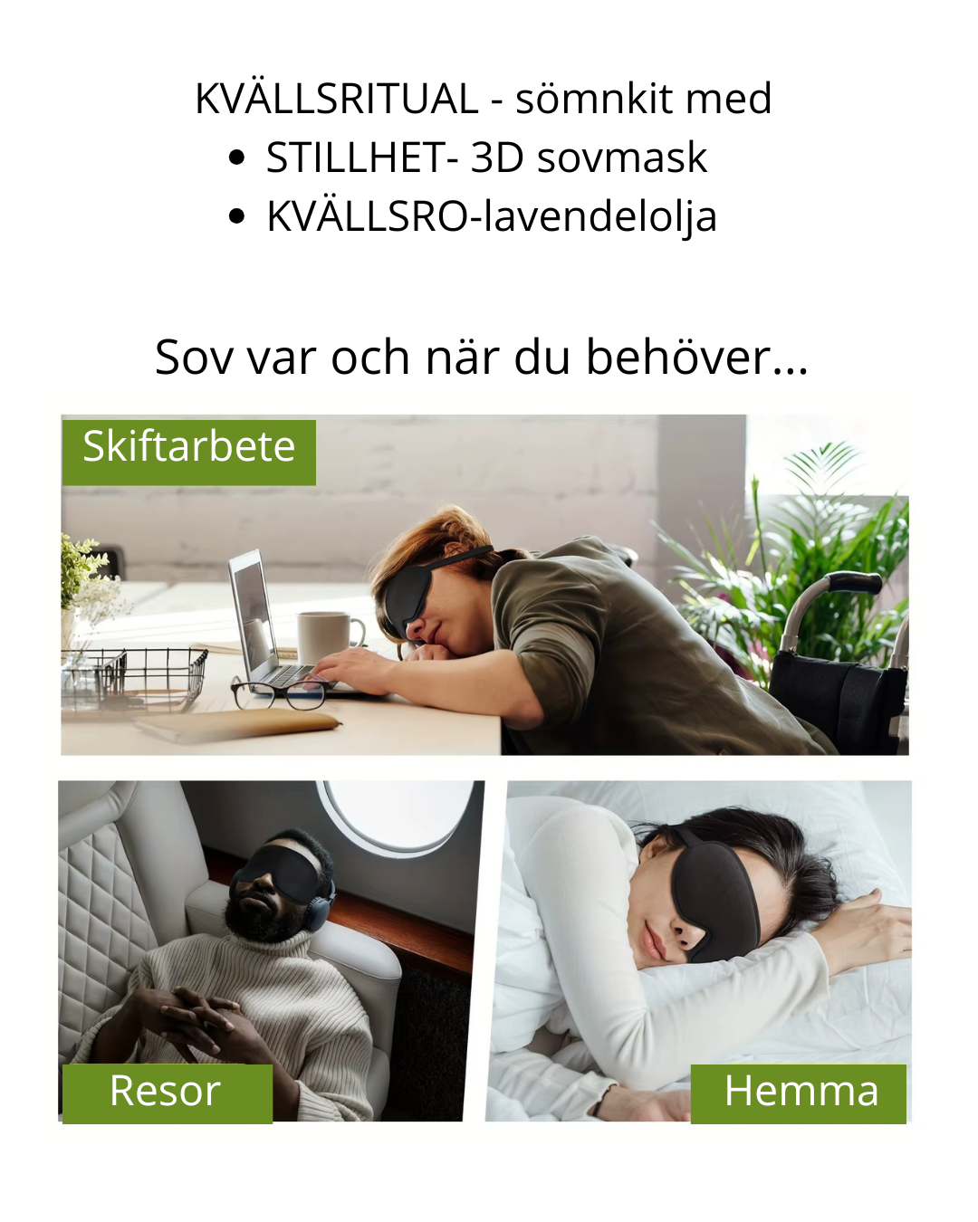 STILLHET – 3D sovmask för djup och ostörd sömn