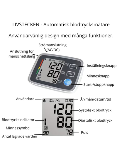 LIVSTECKEN – Automatisk blodtrycksmätare