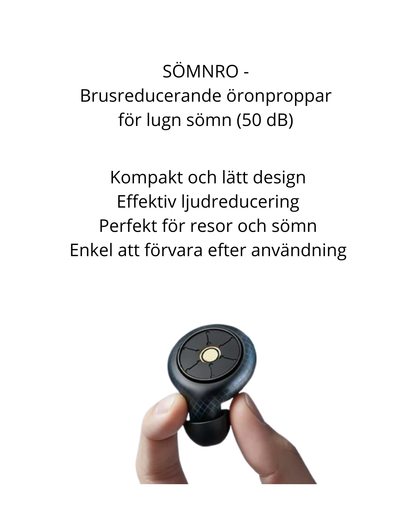 SÖMNRO – Brusreducerande öronproppar för lugn sömn (50 dB)