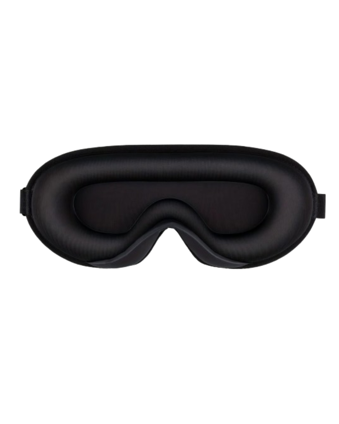 STILLHET – Svart ergonomisk 3D sovmask med tryckfri design och justerbart band