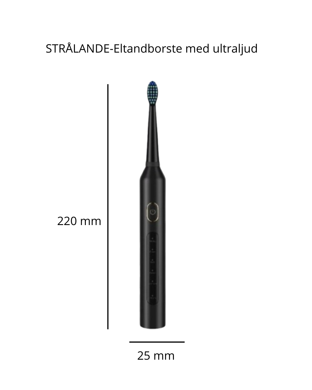 STRÅLANDE – Elektrisk tandborste med ultraljud för djuprengöring