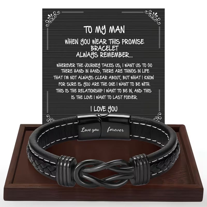 ALLTID – Armband för män med evighetssymbol, en personlig gåva med mening