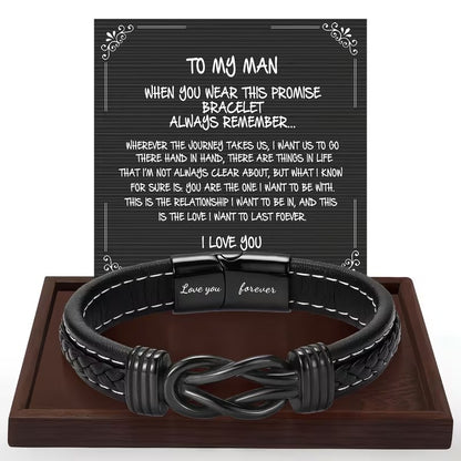 ALLTID – Armband för män med evighetssymbol, en personlig gåva med mening