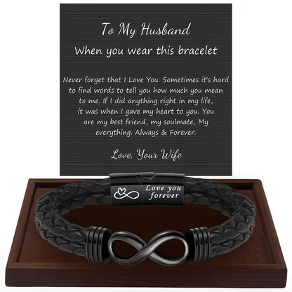 ALLTID – Armband för män med evighetssymbol, en personlig gåva med mening