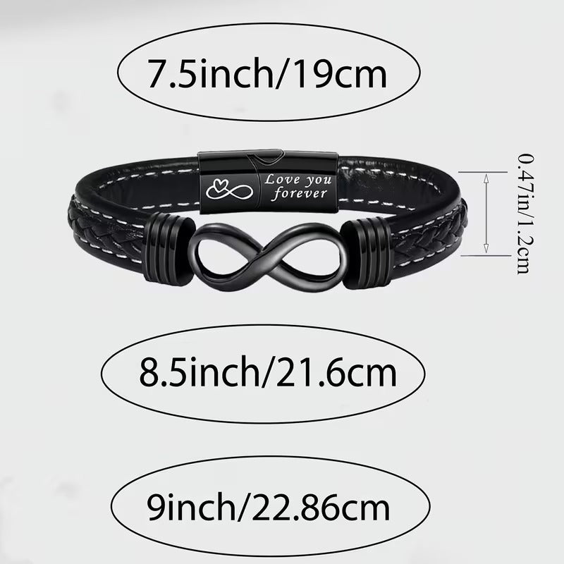 ALLTID – Armband för män med evighetssymbol, en personlig gåva med mening